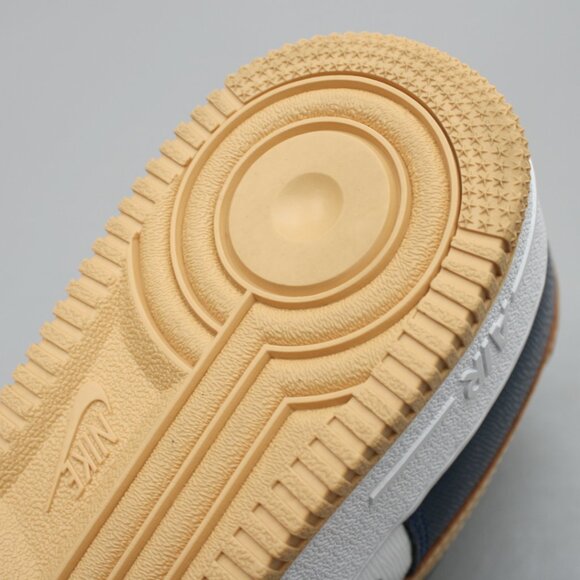 Nike Ladies 9.5 Air Force 1 AF1 Blue Gold/yellow White Shoes Sneakers AQ3778-994 - Picture 11 of 12